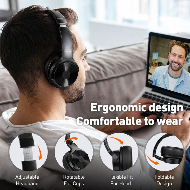 ONEODIO A30 Active Noise Cancelling Headset Wireless Bluetooth 5.0 Headphones HIFI Sound Earphones with Rotating Ear Cap ONEODIO A30 Active Noise Cancelling Headset Wireless Bluetooth 5.0 Headphones HIFI Sound Earphones with Rotating Ear Cap